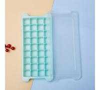 Ghiaccio in silicone facile da pulire per cubetti con coperchio, BPA, per fare 24 o 36 cubetti (verde 36 cubetti)