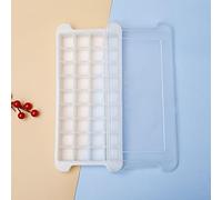 Ghiaccio in silicone per cubetti con coperchio in PP a doppio strato e base flessibile per un congelamento efficiente e una facile manipolazione (bianco, 36 cubetti)