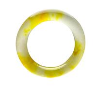 Ghiaccio Naturale penetra Il Braccialetto di Giada in Giada da 58-62 mm di Giada di Seta Dorata Gialla Limone per Donne Genuine