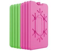 Ghiaccio per borsa termica - Borsa Termica - 8 ogni 200 ml mattonelle ghiaccio Sacchetto sottile riutilizzabile per il congelamento, mantenere gli alimenti freschi (rosso verde 4)