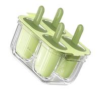 Ghiaccioli in silicone per uso alimentare con bastone doppio strato 4 griglie che rendono pratico vassoio per cubetti di ghiaccio utensile da cucina