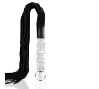Frusta in pelle con dildo in vetro Icicles No. 38 Hand Blown Glass Whip