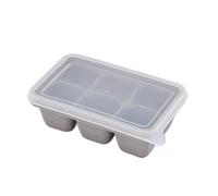 Ghiaccioli Stampi 4/6/8/15/160 Grid Big Ice Tray Mold Giant Jumbo Large Silicone Cube Square DIY Maker(6Grid-Gray,2PCS)