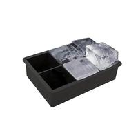 Ghiaccioli Stampi Stampo for cubetti di ghiaccio giganti in silicone, quadrato, fai da te, 4/6 griglie(Black 6 grids)