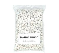 Ghiaia Bianco 1,8Kg - Ghiaia per Acquario - Sassolini Decorativi per Vasi - Sass