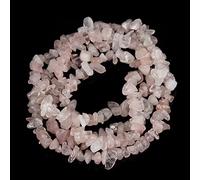 Ghiaia perforata irregolare al quarzo rosa semilavorato Collana fai da te Accessori for gioielli Bracciale 1pz Perline semilavorate decorazione della stanza ( Color : Bn , Size : About 80cm long )