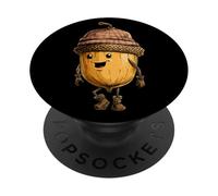 Ghianda fresca con cappello per gli amanti delle querce e castagni PopSockets PopGrip Adesivo