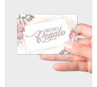GHIBLI 100 Buoni Regalo 8,5x5,5 cm - Biglietti Eleganti in Cartoncino da Compilare per Omaggi, Gift Card Offerte Negozi Estetista Parrucchiera, Voucher Sconto Clienti, Coupon Regali Aziende