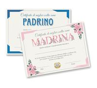 GHIBLI 2 Certificati Vuoi Essere la Mia Madrina e il Mio Padrino con Buste