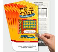 GHIBLI 5 Biglietti Gratta e Vinci Messaggio Personalizzato Scherzo Idea Regalo Auguri Compleanno Anniversario San Valentino Amore Ti Amo Viaggio o Cena a Sorpresa per Lui per Lei Uomo Donna