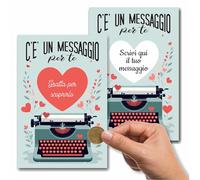 GHIBLI 5 Biglietti Gratta e Vinci Personalizzati per San Valentino, Sorpresa, Annuncio Gravidanza, Anniversario, Vuoi essere la mia testimone madrina padrino - Per Lei o Lui. Buste incluse