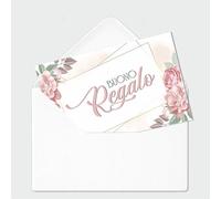 GHIBLI 50 Buoni Regalo 8,5x5,5 cm con buste - Biglietti Eleganti in Cartoncino da Compilare per Omaggi, Gift Card Offerte Negozi Estetista Parrucchiera, Voucher Sconto Clienti, Coupon Aziende