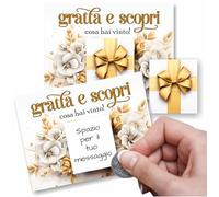 GHIBLI 6 Biglietti Gratta e Vinci Personalizzabili per Regali e Sorprese | Gratta e vinci fai da te Natale: bigliettini per caccia al tesoro, giochi in famiglia e con gli amici e per compleanni