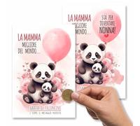 GHIBLI Biglietto Gratta e Vinci per Annuncio Gravidanza - Idea Originale con Sorpresa da Grattare Nipotino in Arrivo - Modo Alternativo per Dire Sono Incinta - Mamma, Diventerai Nonna - Made in Italy