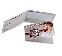 GHIBLI Buoni Regalo Barbiere (da 50 a 250 pezzi) Buoni Omaggio Biglietti Pieghevoli Gift Card Barber Shop Coupon Voucher Barbieria Cartoncino Plastificato da Compilare Offerta o Sconto Clienti (100)