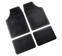 Set 4 pezzi tappetini tappeti universali ecologici auto in gomma nera 72x46