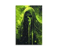 GHIBYN 1 poster decorativo da parete con teschio morte, stampa artistica su tela, poster decorativo moderno per camera da letto, 40 x 60 cm