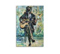 GHIBYN Poster artistico da parete con cantante Robert Johnson, stampa artistica su tela, poster decorativo moderno per camera da letto, per camera da letto, 50 x 75 cm
