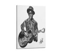 GHIBYN Poster artistico da parete con cantante Robert Johnson, stampa artistica su tela, poster decorativo moderno per camera da letto, per camera da letto, 50 x 75 cm, 6 poster