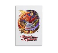 GHIBYN Poster decorativo da parete a tema anime Rurouni Kenshin, poster decorativo su tela, stampa moderna, per camera da letto, per camera da letto, 30 x 45 cm