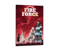 GHIBYN Poster decorativo da parete a tema anime, serie TV dei vigili del fuoco, stampa artistica su tela, poster decorativo moderno, per camera da letto, 20 x 30 cm