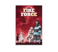 GHIBYN Poster decorativo da parete a tema anime, serie TV dei vigili del fuoco, stampa artistica su tela, poster decorativo moderno, per camera da letto, per camera da letto, 40 x 60 cm