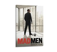 GHIBYN Poster decorativo da parete, su tela, motivo: Mad Men Stagione 4, poster decorativo moderno, per camera da letto, 30 x 45 cm