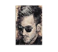 GHIBYN Stampa artistica da parete su tela, motivo: Disc Jockey Calvin Harris, poster decorativo moderno per camera da letto, 30 x 45 cm