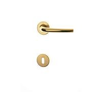 MANIGLIA GHIDINI MILENA OTTONE SATINATO CON ROSETTA PATENT (COPPIA)