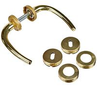 Ghidini Coppia maniglie Milena per porta interna foro patent 45 mm ottone lucido 8 mm