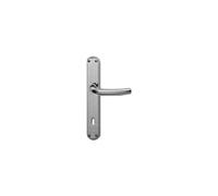 Ghidini 744087003 Coppia maniglie per porta con placca Ottone Cromo satinato