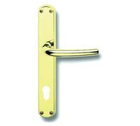 Ghidini 744088501 Coppia maniglie per porta con placca P85 Q8 Ottone lucido