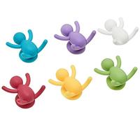 Ghidini Cipriano 1840 0692750 set 6 segna bicchieri in silicone con ventosa vino