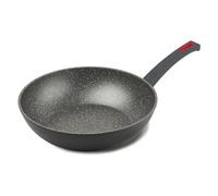 Ghidini Cipriano Wok Alluminio antiaderente 1 manico (28cm) VIVÀ Grigio e Rosso