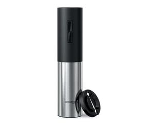 Ghidini Italy 1850 | Levatappi Elettrico Ricaricabile USB-C - Cavatappi con Tagliacapsule Universale in Acciaio Inox, Ø4,8x21cm