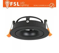 Ghiera orientabile 3D TONDA - Alluminio verniciato a polvere, foro 95mm, NERA