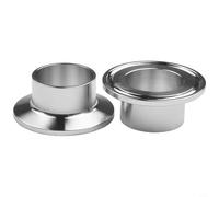 Ghiera di saldatura sanitaria + morsetto triplo + kit di guarnizioni in PTFE, acciaio inossidabile SS304, OD da 19 mm a 102 mm (3/4" a 4"), per impianti idraulici industriali e raccordi per tubi (32