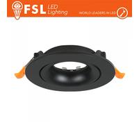 Ghiera Orientabile Tonda 90mm Nera in Alluminio Verniciato per Stampante