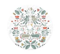 Ghiera per albero di Natale, con stampa di gatti, uccelli e fiori, decorazione natalizia per interni e feste