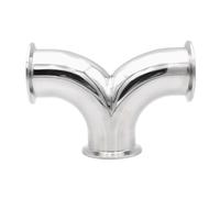 Ghiera T/Y/R a 3 vie in acciaio inossidabile da 19 mm a 63 mm (3/4"-2,5"), 1,5" 2" OD 50,5-77,5 mm, adatta for morsetto Tri da 1,5" a 2,5"(WHITE,38MM X FERRULE 50.5_OTHER)