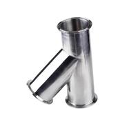 Ghiera T/Y/R a 3 vie in acciaio inossidabile da 19 mm a 63 mm (3/4"-2,5"), 1,5" 2" OD 50,5-77,5 mm, adatta for morsetto Tri da 1,5" a 2,5"(Silver,38MM X FERRULE 50.5_OTHER)