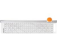 Fiskars Taglierino con lama rotante Ø 45 mm e righello, 6" x 24", Arancione/Bianco, 1014651