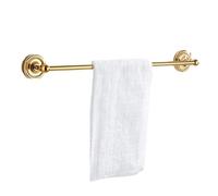 GHIJZQVNKLC Set da bagno in ottone dorato con portasciugamani e portasapone | Set dorato 5 pezzi: barra, anello, gancio, porta-carta, portasapone, per bagno coordinato(Single Towel Bar)
