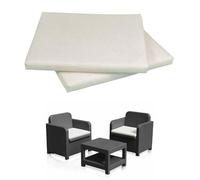 GHIOCUSCINI | Set di 2 Cuscini da Esterno per Salottino in Rattan, COLORE ECRU', Tessuto Cotone/Poliestere, Sfoderabile, 58 x 51 cm, Alto 5 cm, Made in Italy