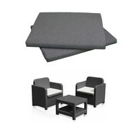 GHIOCUSCINI | Set di 2 Cuscini da Esterno per Salottino in Rattan, COLORE GRIGIO