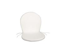 GHIOCUSCINI | Set di 2 Cuscini da Esterno per Sedia Ronda, Colore Bianco in Tessuto Acrilico Dralon, Sfoderabile, 96 x 46 cm, Alto 4 cm, Made in Italy