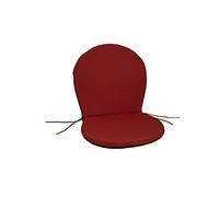 GHIOCUSCINI | Set di 2 Cuscini da Esterno per Sedia Ronda, Colore Bordeaux in Tessuto Acrilico Dralon, Sfoderabile, 96 x 46 cm, Alto 4 cm, Made in Italy