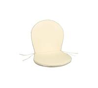 GHIOCUSCINI | Set di 2 Cuscini da Esterno per Sedia Ronda, Colore Ecru in Tessuto Acrilico Dralon, Sfoderabile, 96 x 46 cm, Alto 4 cm, Made in Italy
