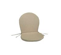 GHIOCUSCINI | Set di 2 Cuscini da Esterno per Sedia Ronda, Colore Lino in Tessuto Acrilico Dralon, Sfoderabile, 96 x 46 cm, Alto 4 cm, Made in Italy
