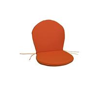 GHIOCUSCINI | Set di 2 Cuscini da Esterno per Sedia Ronda, Colore Terracotta in Tessuto Acrilico Dralon, Sfoderabile, 96 x 46 cm, Alto 4 cm, Made in Italy